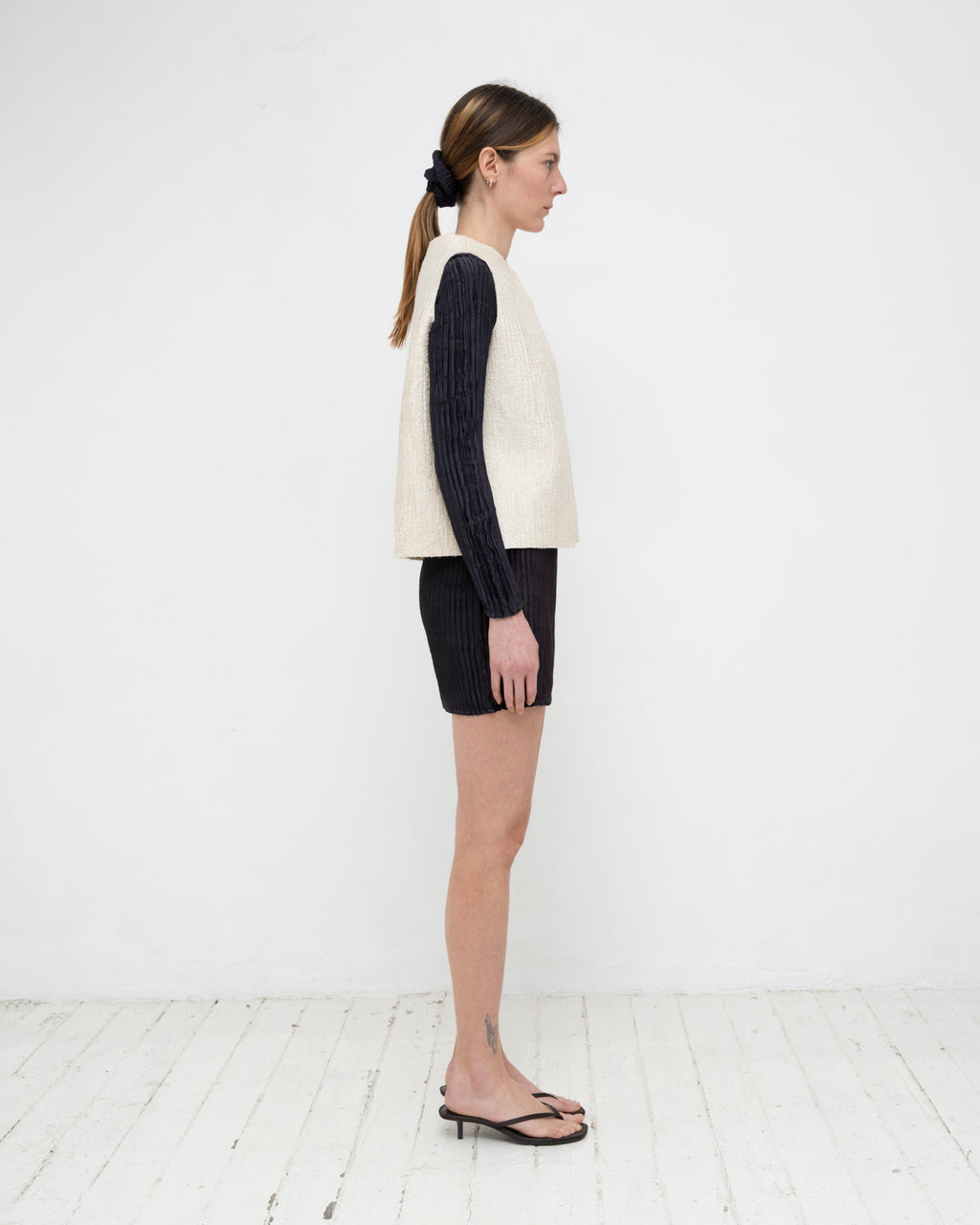 Nuno Merino Wool and Satin Silk Felt Vest