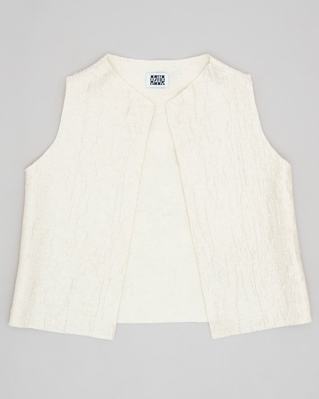 Nuno Merino Wool and Satin Silk Felt Vest