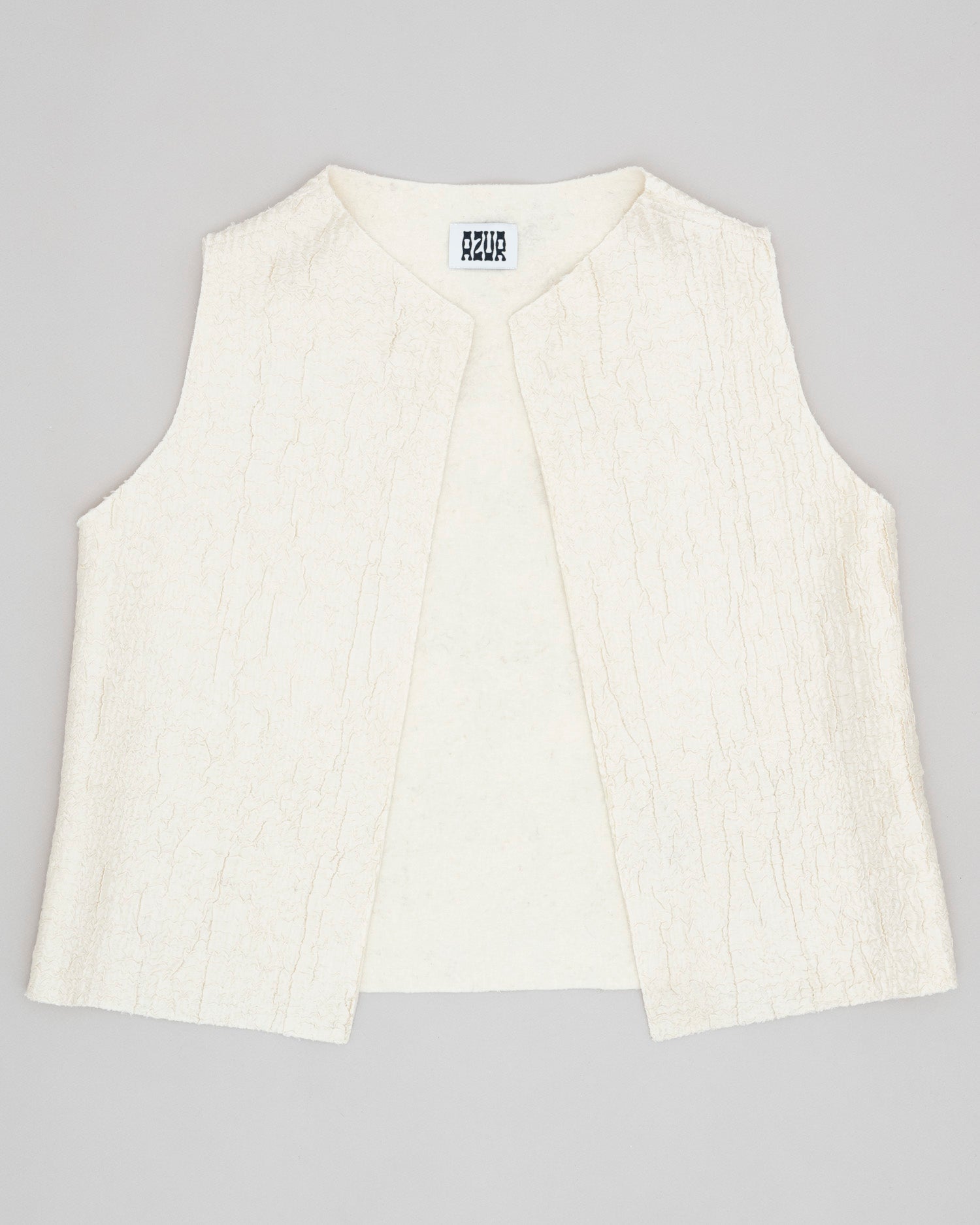 Nuno Merino Wool and Satin Silk Felt Vest