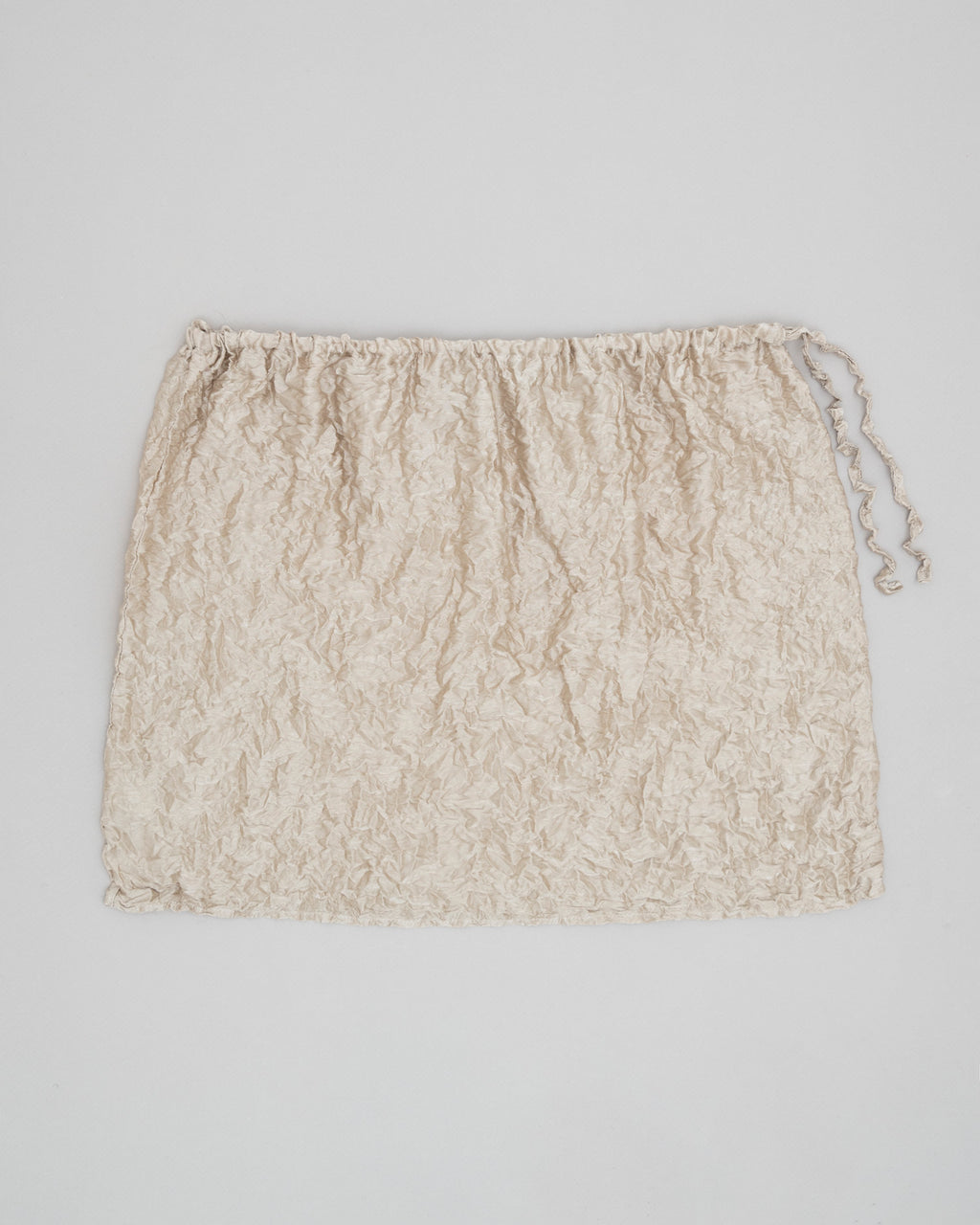 Crumpled Satin Silk Short Skirt