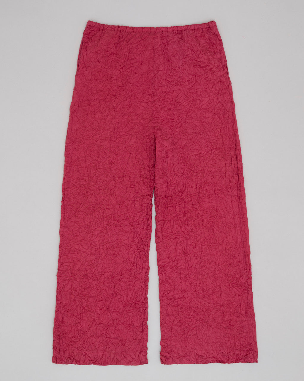 Crumpled Taffeta Silk Pants