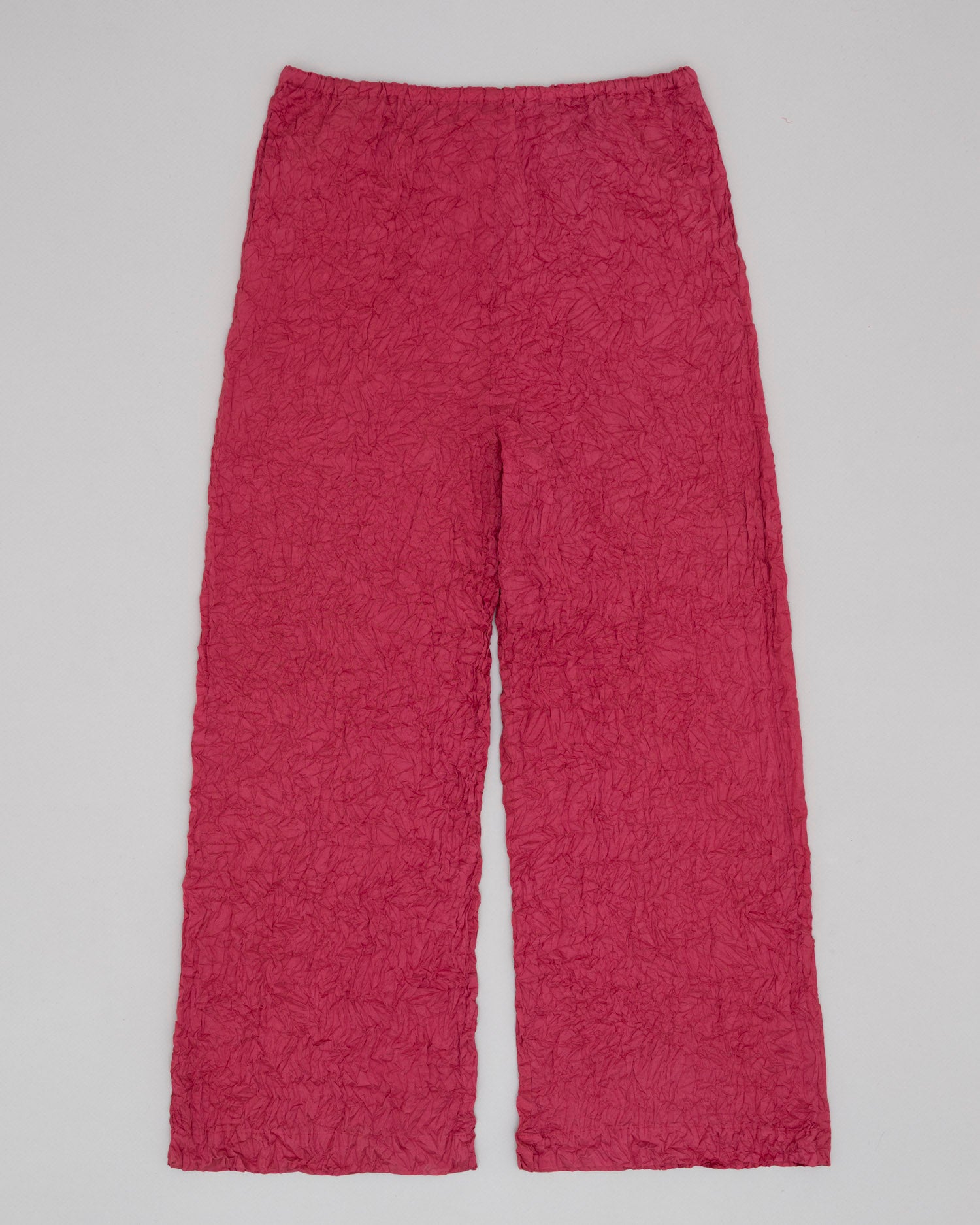 Crumpled Taffeta Silk Pants