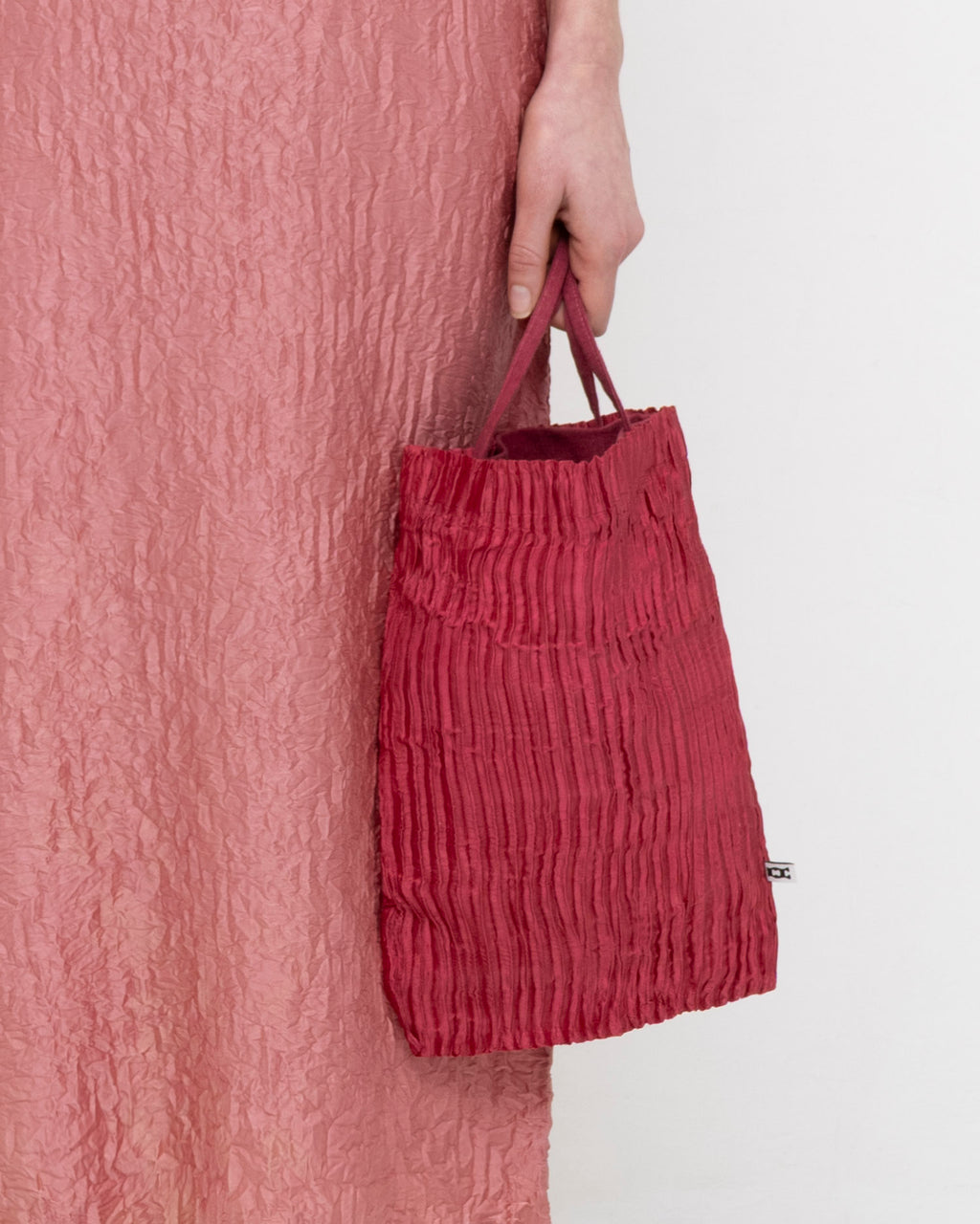 Plissé Satin Silk Bag
