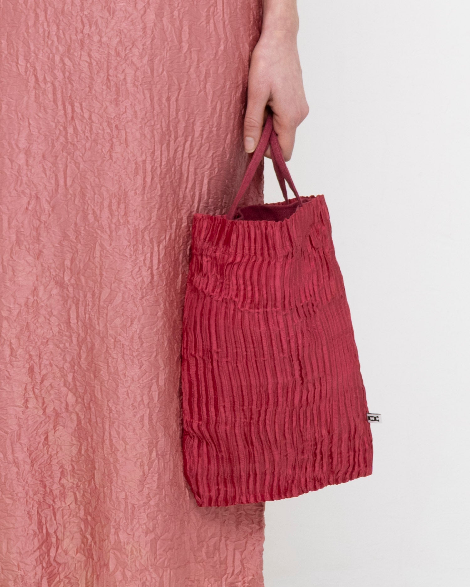 Plissé Satin Silk Bag
