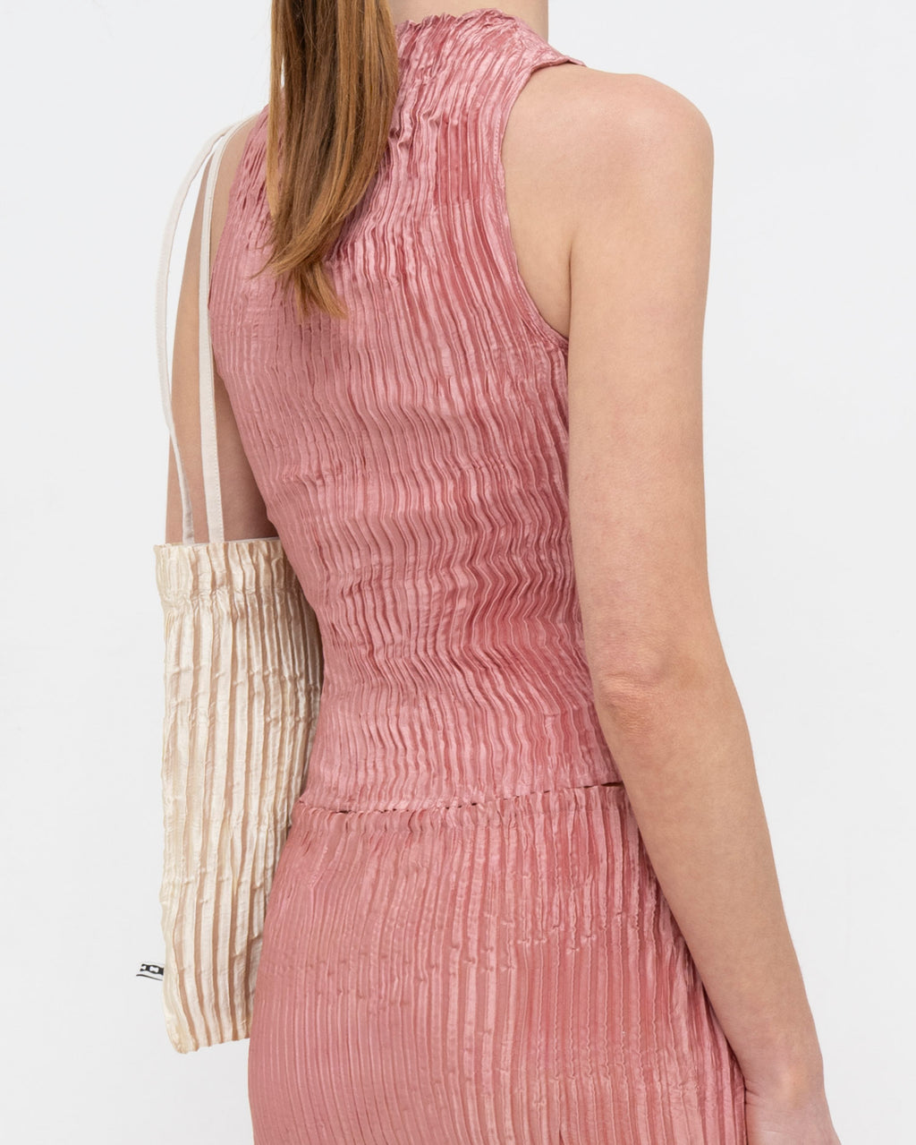 Plissé Satin Silk Bag