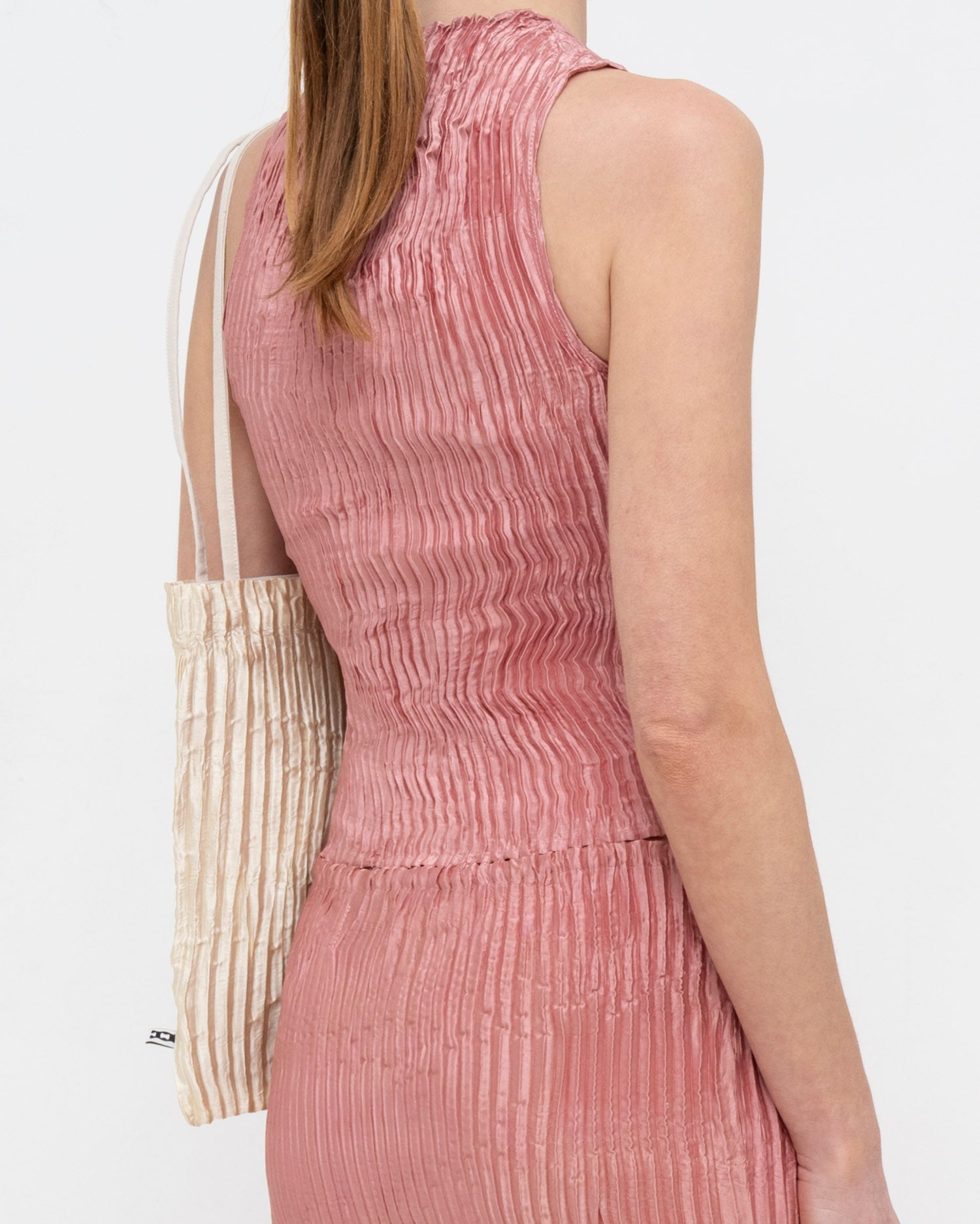 Plissé Satin Silk Bag