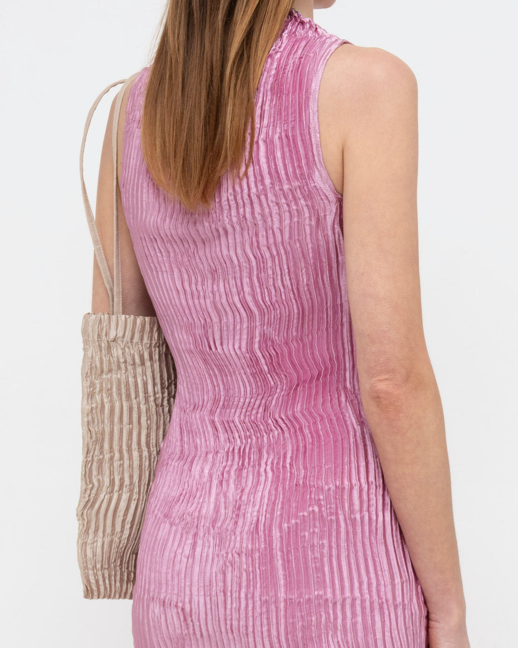 Plissé Satin Silk Bag