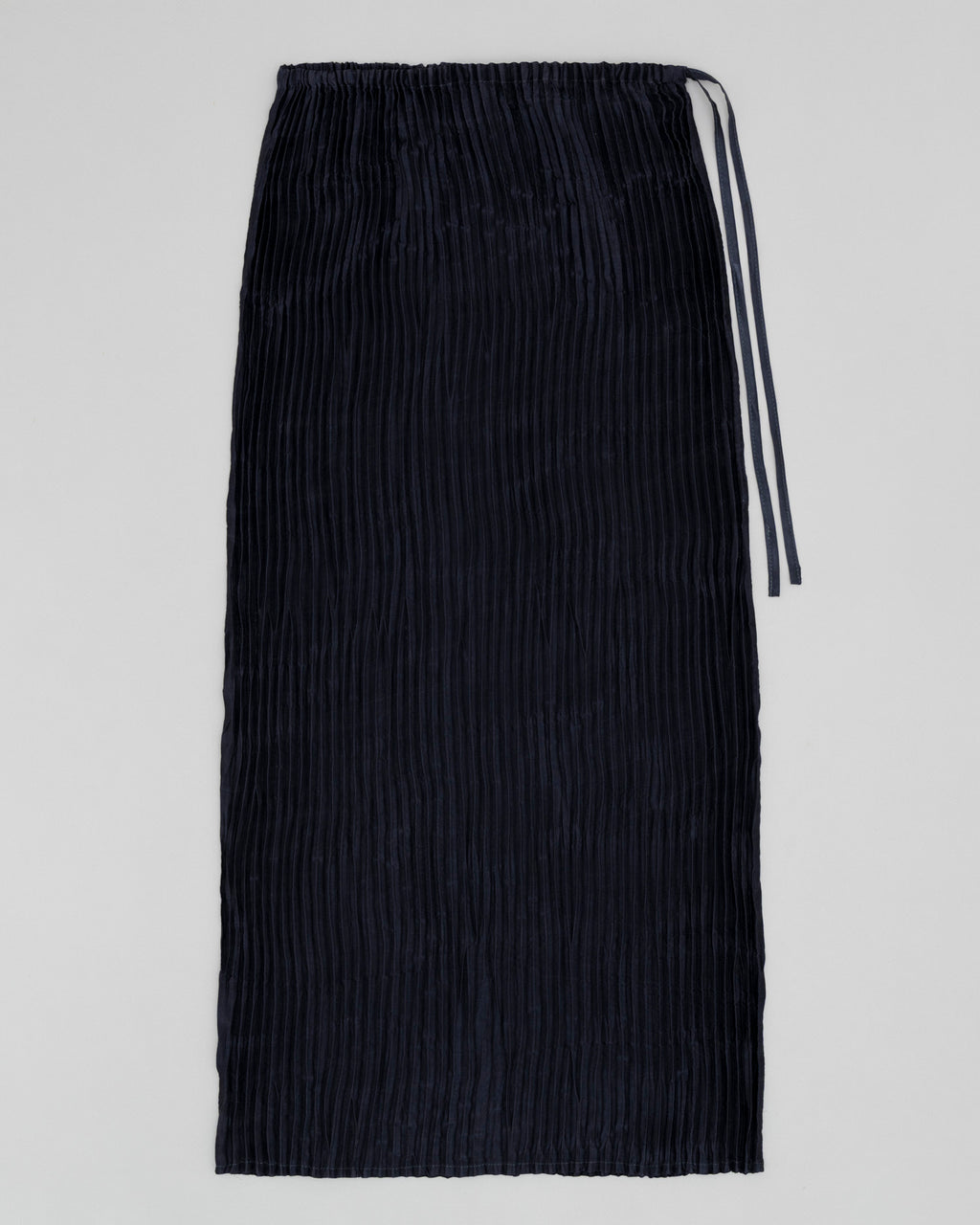 Plissé Satin Silk Tank Top and Long Skirt