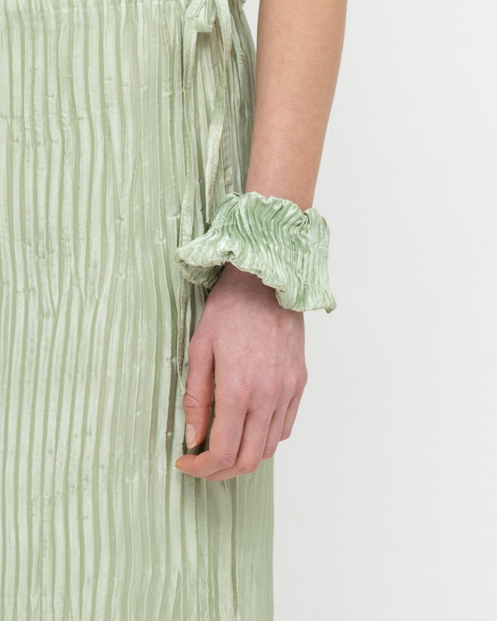 Plissé Satin Silk Scrunchie