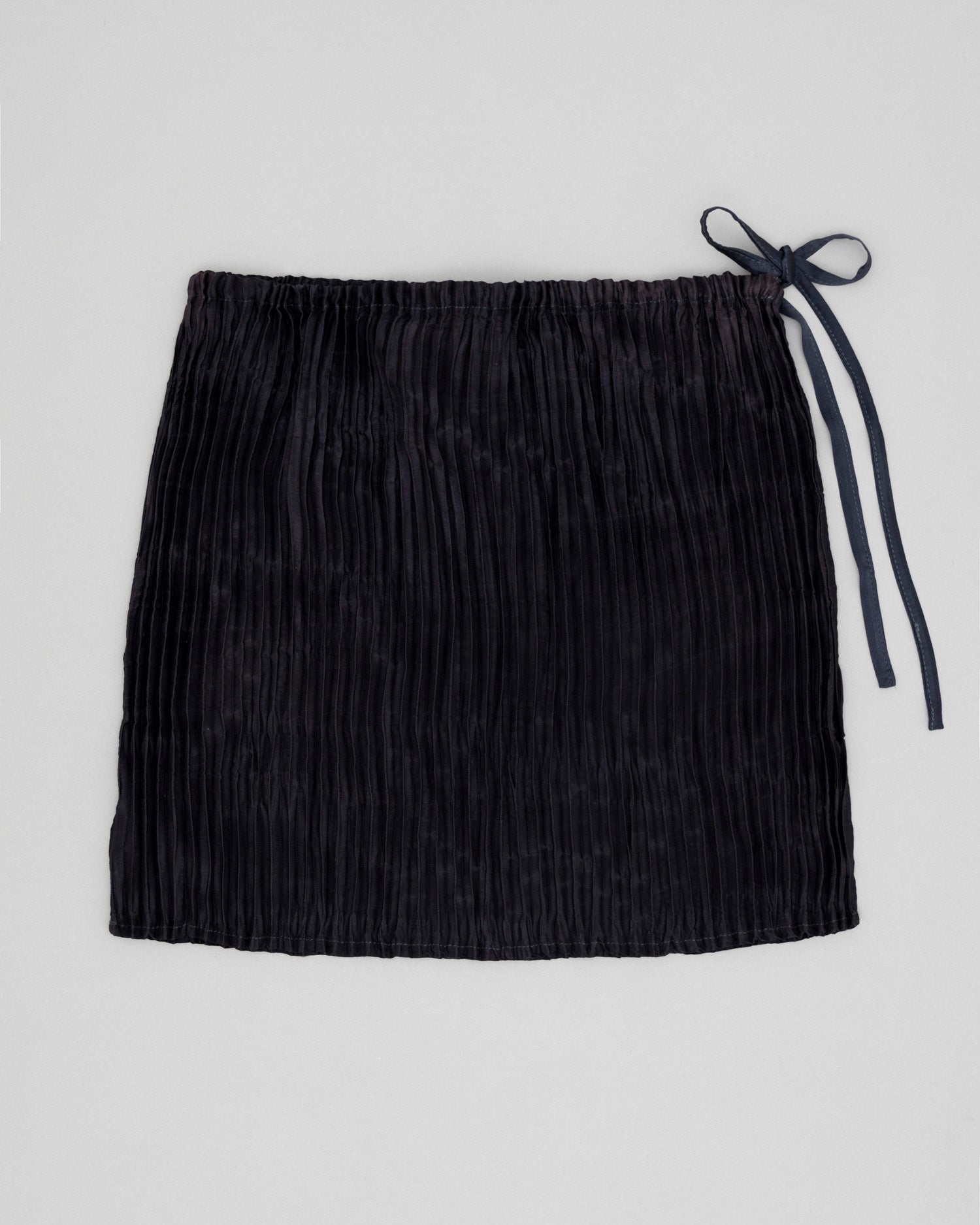 Plissé Satin Silk Short Skirt