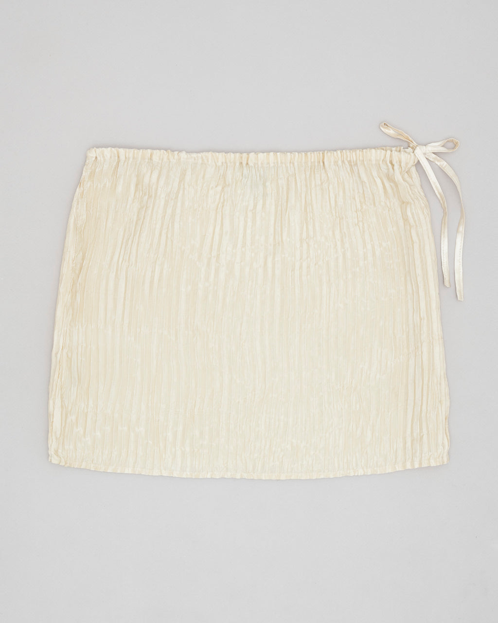 Plissé Satin Silk Short Skirt