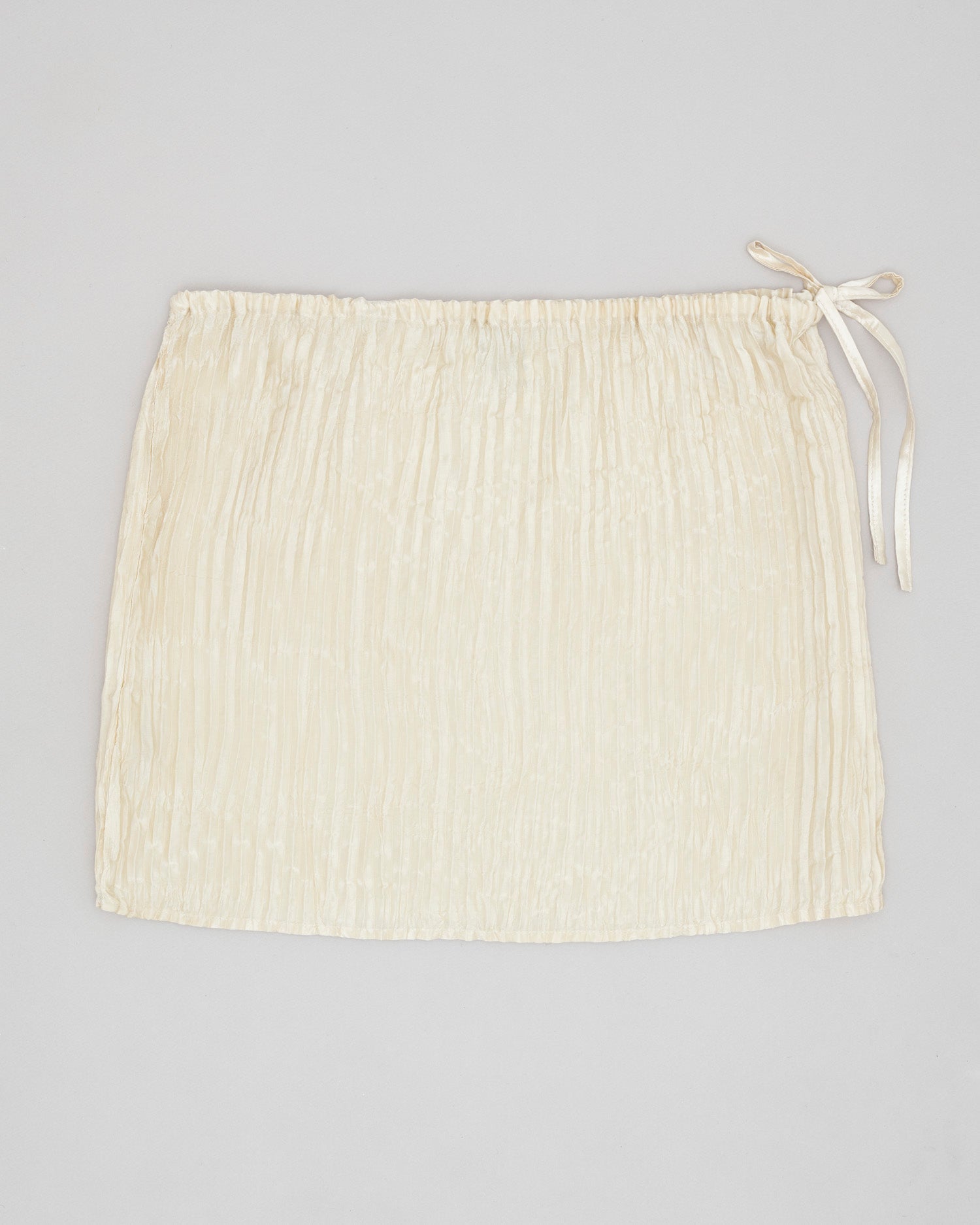 Plissé Satin Silk Short Skirt