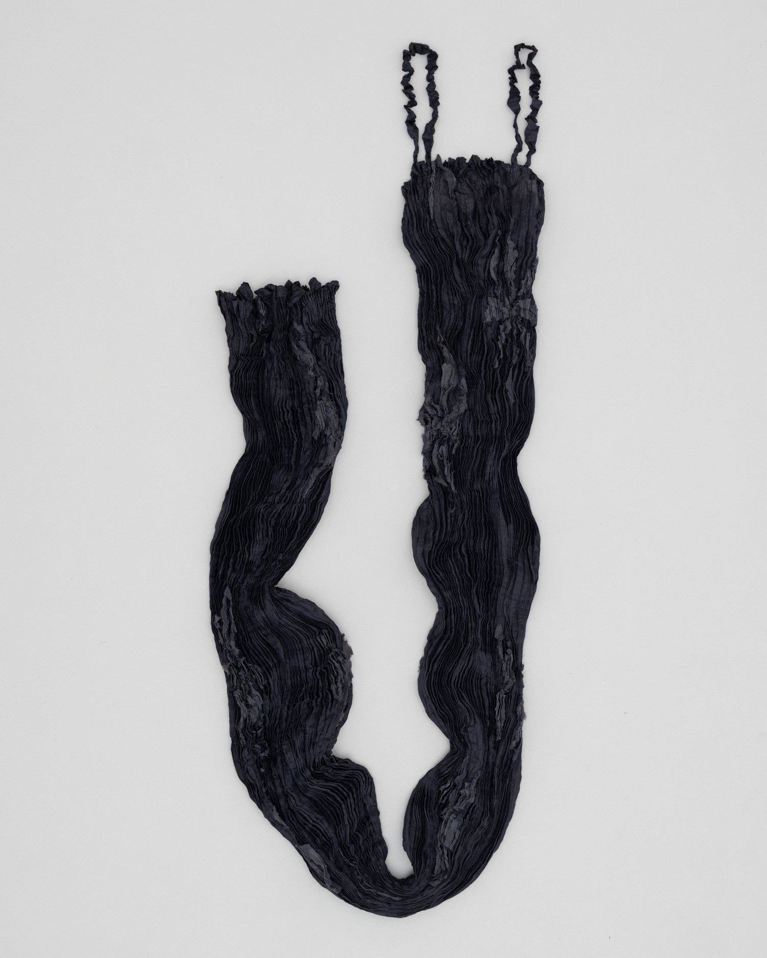 Plissé Tabby Silk Offcuts Tube Long Dress