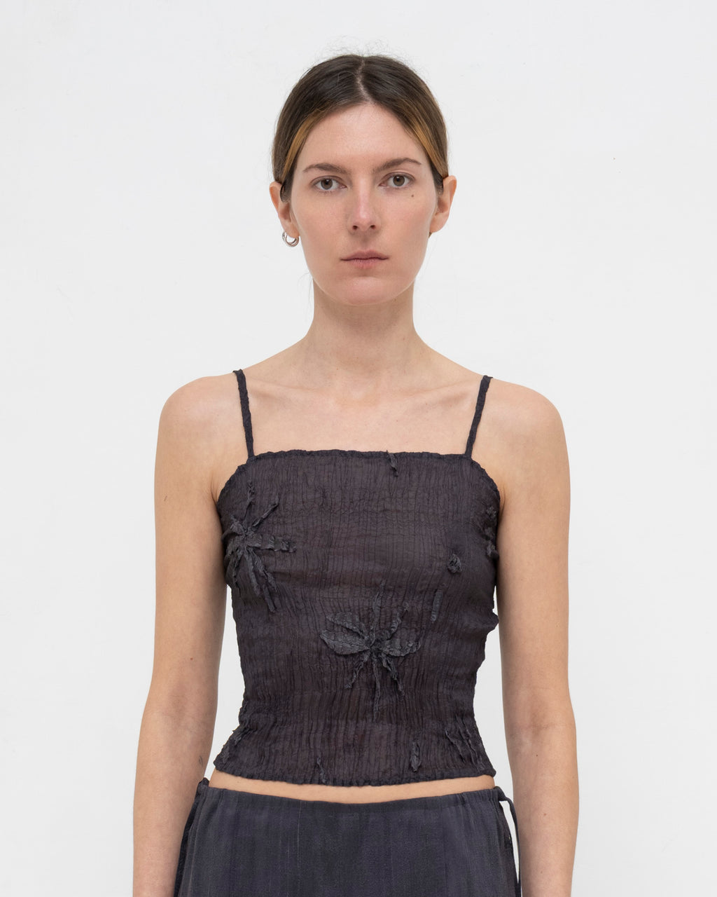 Plissé Tabby Silk Offcuts Tube Top