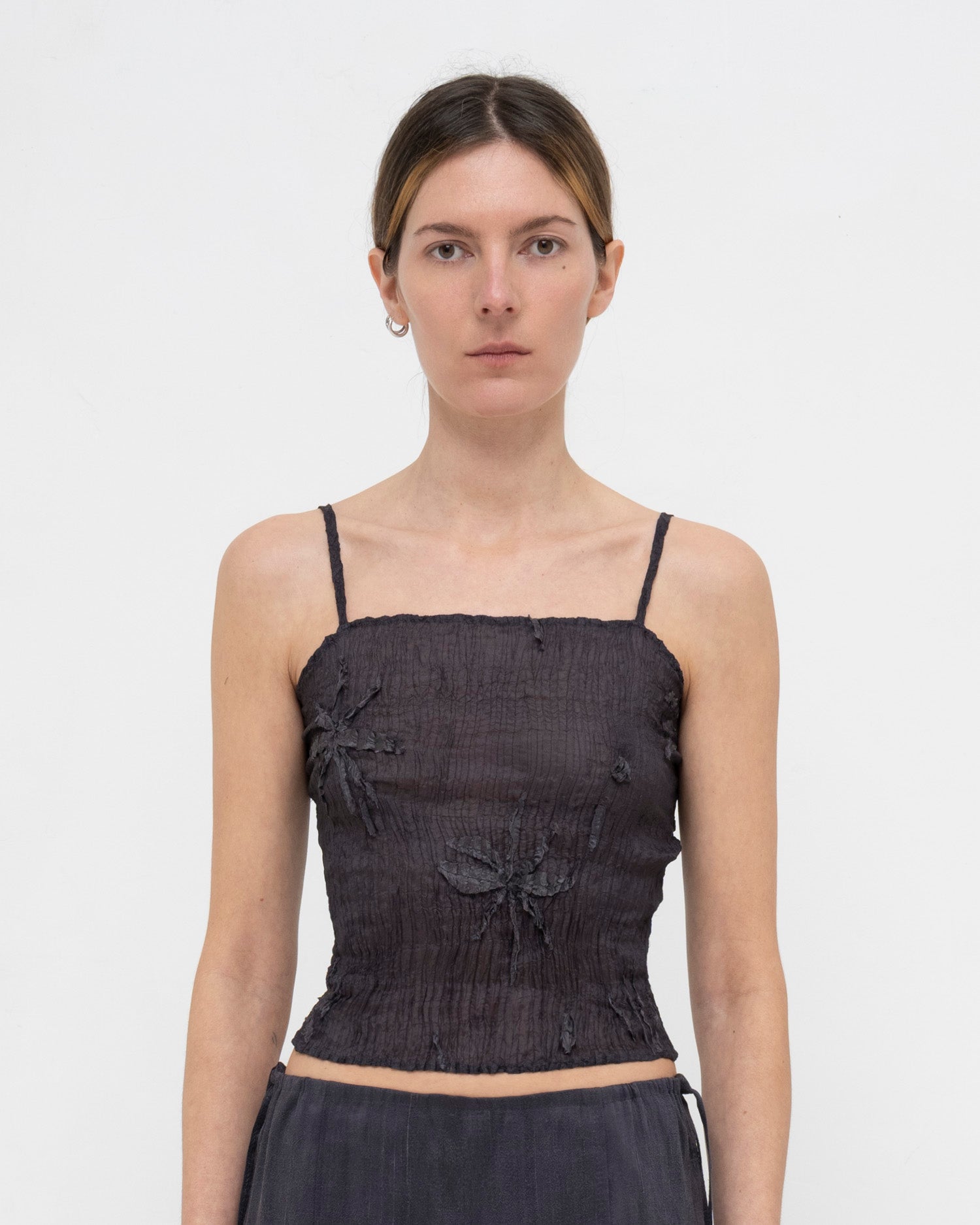 Plissé Tabby Silk Offcuts Tube Top