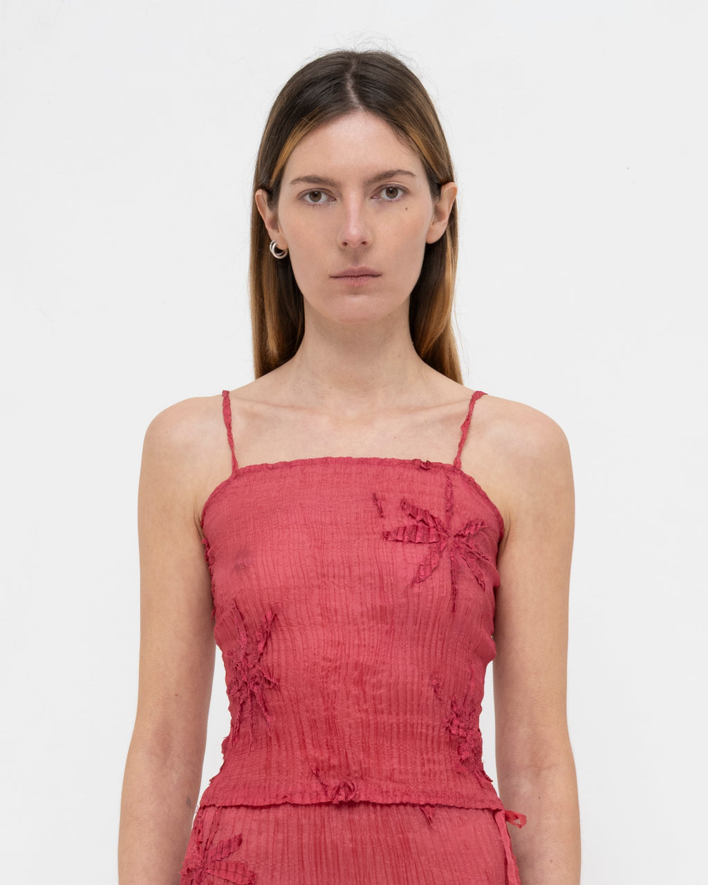 Plissé Tabby Silk Offcuts Tube Top