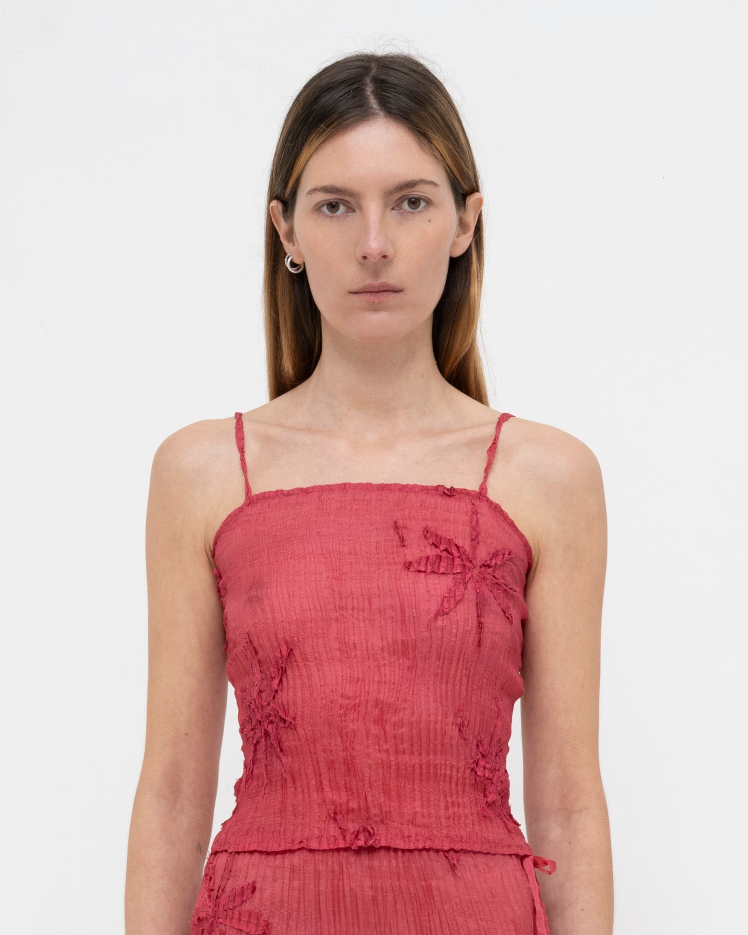 Plissé Tabby Silk Offcuts Tube Top