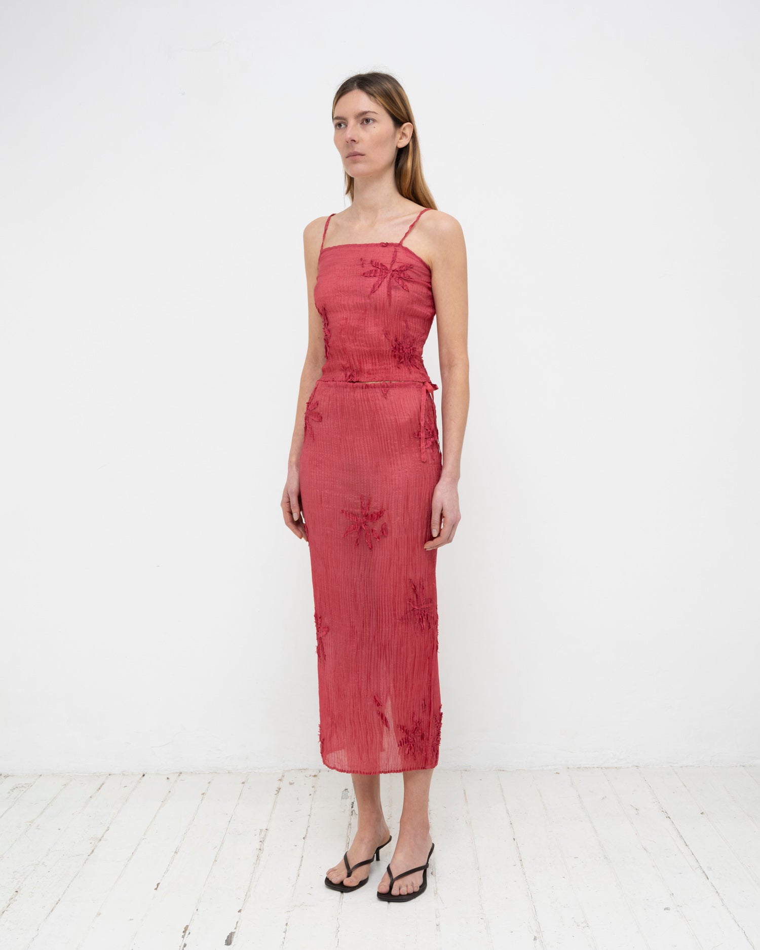 Plissé Tabby Silk Offcuts Tube Top