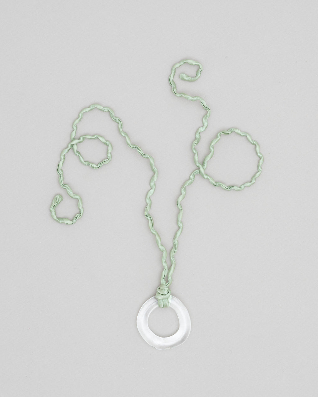 Twisted Satin Silk and Flameworked Glass Necklace