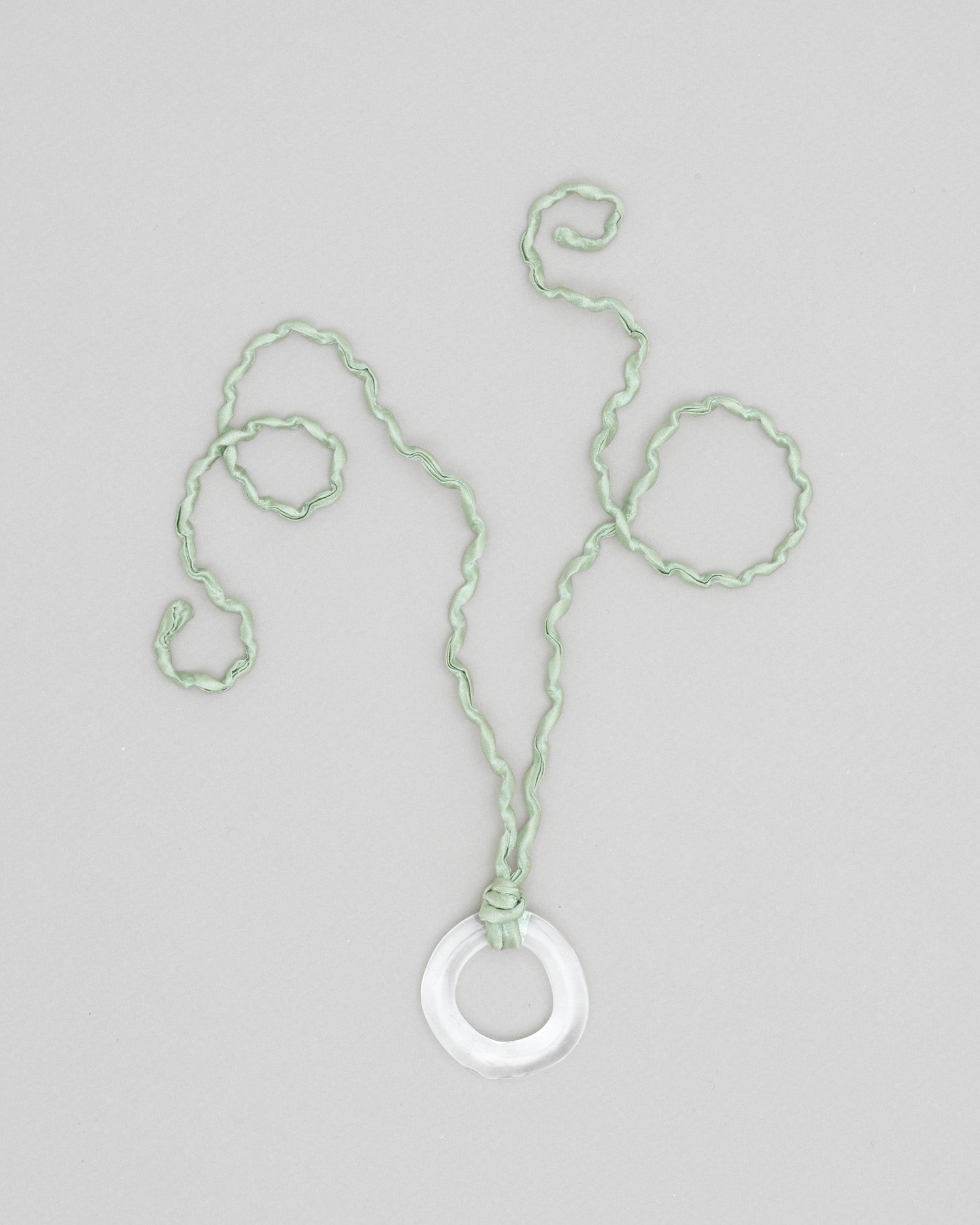 Twisted Satin Silk and Flameworked Glass Necklace