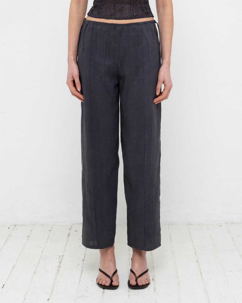 Raw Silk Adjustable Pants