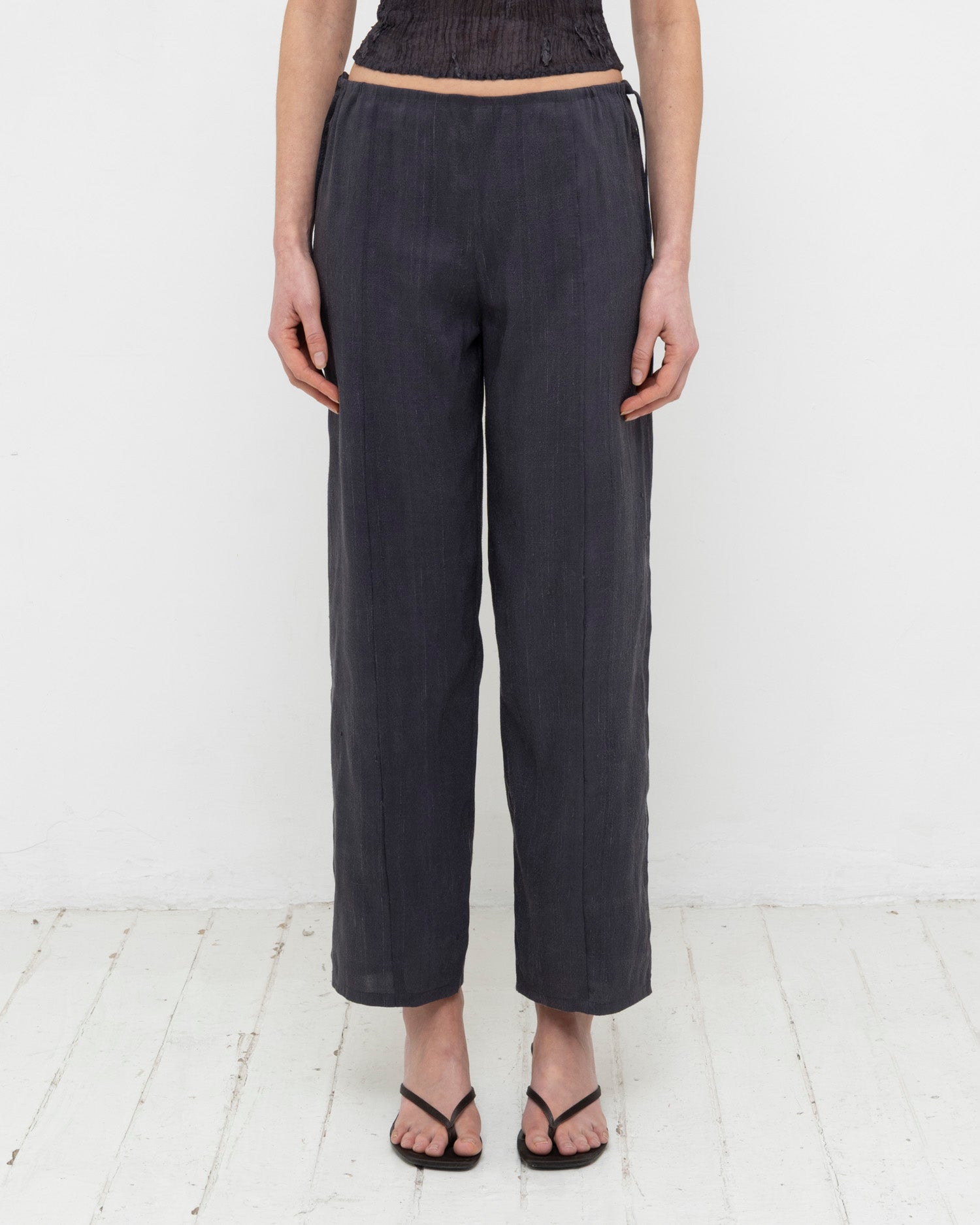 Raw Silk Adjustable Pants