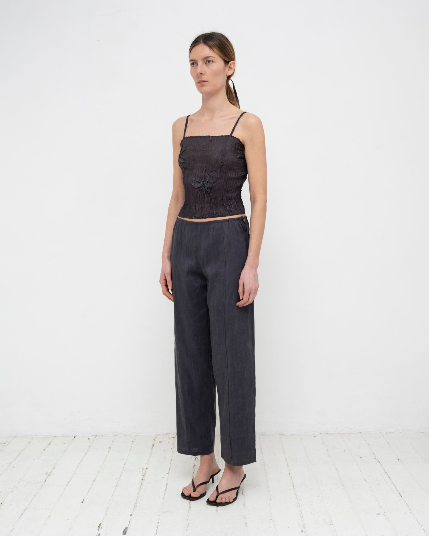 Raw Silk Adjustable Pants