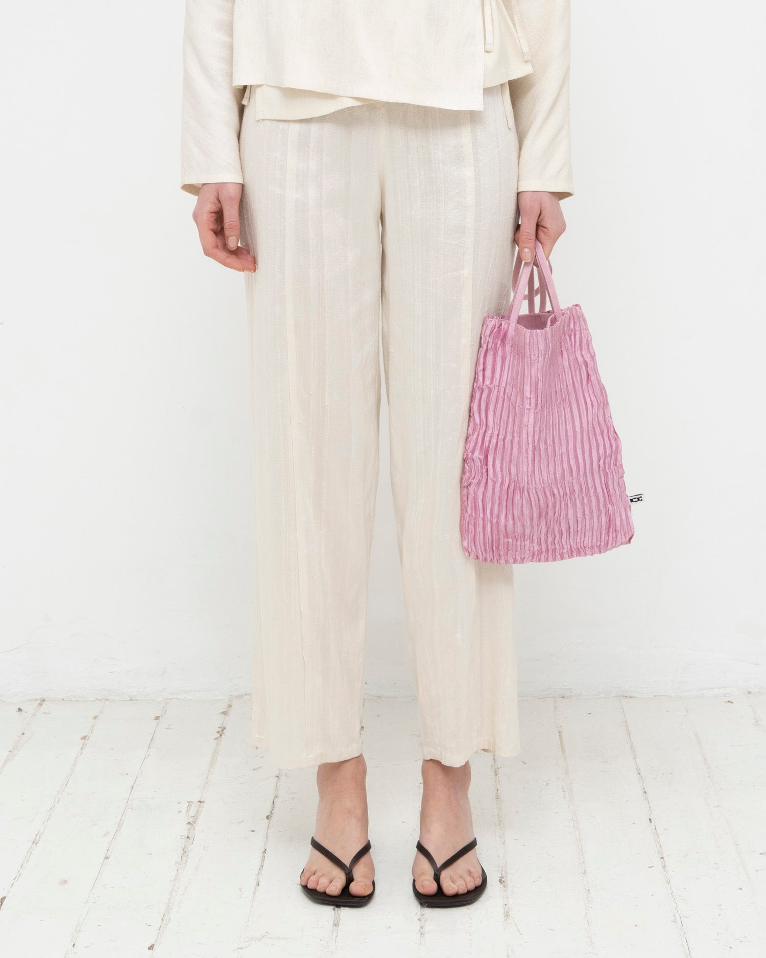 Raw Silk Adjustable Pants