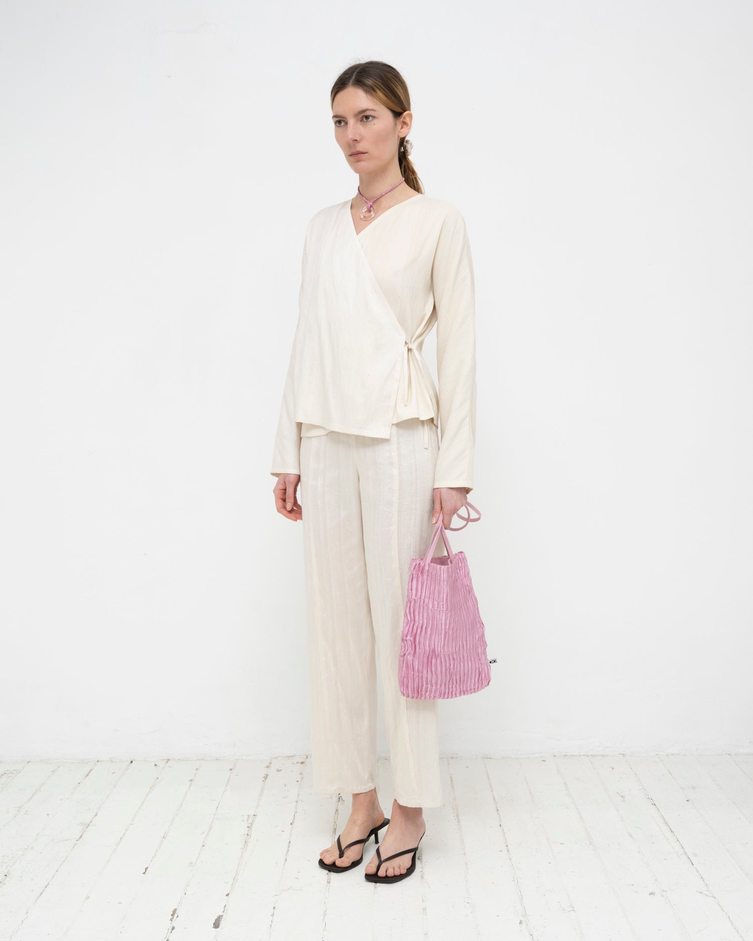 Raw Silk Adjustable Pants