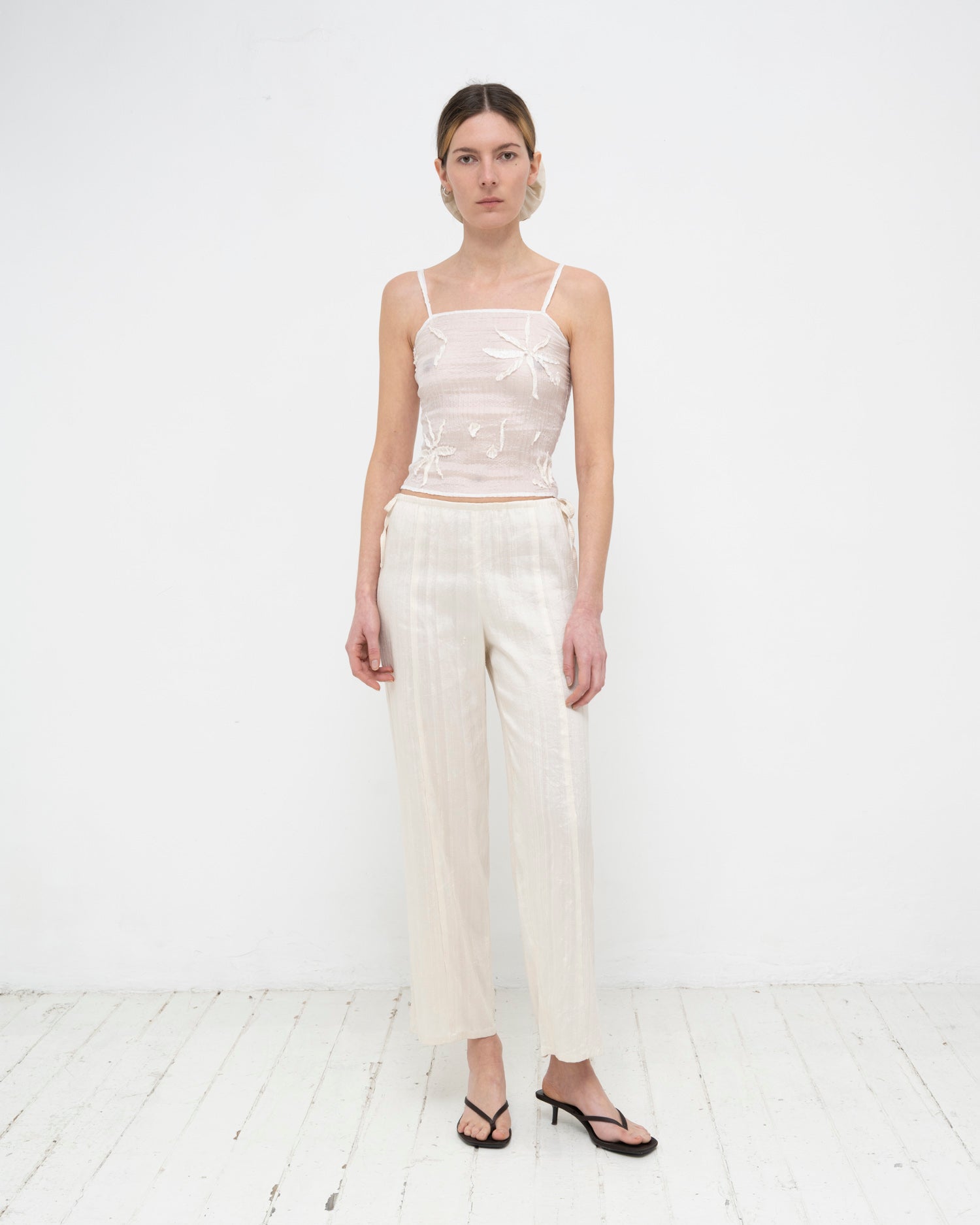 Raw Silk Adjustable Pants