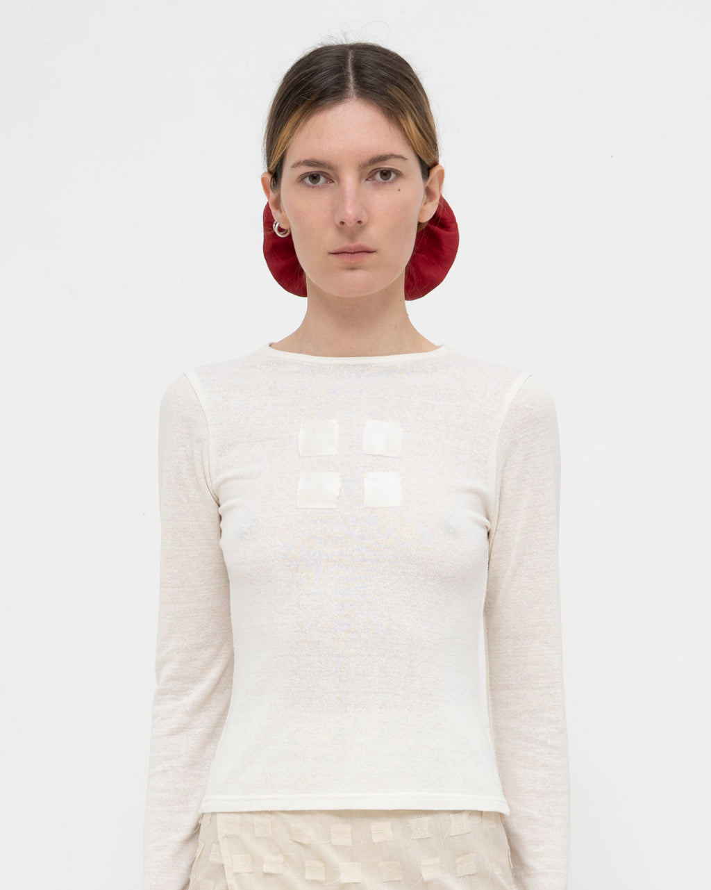 Raw Silk Jersey Long Sleeve Tee